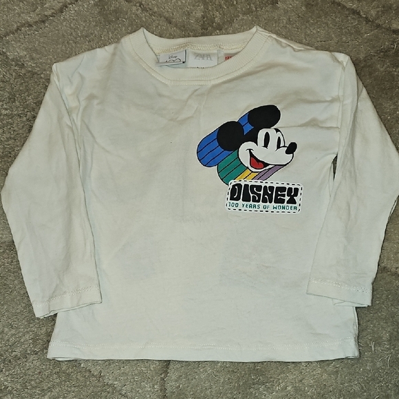 Nwot 100 Years Of Wonder Disney Mickey Mouse Long Sleeve Shirt - Picture 1 of 2